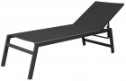 AKS Verona Sonnenliege Aluminium schwarz Textilen dunkelgrau 190x54x100,5 cm