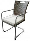AKS Jack Schwingsessel Polyrattan Kunstoffgeflecht Edelstahl smoke brown