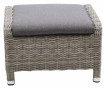 AKS Cleveland Loungehocker Polyrattan/Kunstoffgeflecht grau