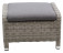 AKS Cleveland Loungehocker Polyrattan/Kunstoffgeflecht grau