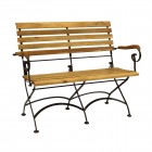 AKS Lindau Klappbank Akazienholz Eisen (Streckmetall) natur 114x59x87 cm