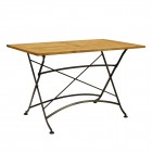 AKS Lindau Klapptisch Akazienholz Eisen (Streckmetall) natur 120x70x75 cm