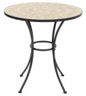 AKS Catania Mosaiktisch Eisen (Streckmetall) Mosaik Tischplatte braun 70 cm