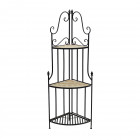 AKS Catania Eckregal Eisen (Streckmetall) braun 35x35x142 cm