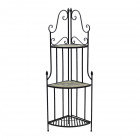 AKS Catania Eckregal Eisen (Streckmetall) schwarz 35x35x142 cm