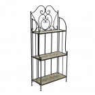 AKS Catania Regal Eisen (Streckmetall) schwarz 62x29x144 cm