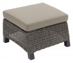 AKS Benedetto Hocker Polyrattan Aluminium charcoal grey Kissen grau 61x63x45 cm