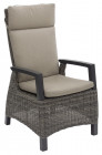 AKS Benedetto Move Positionsstuhl Alu Polyrattan Kunstoffgeflecht charcoal