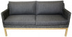 AKS Darwin Diningsofa Polyrattan Kunstoffgeflecht Aluminium light charcoal