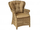 AKS Broadway Diningsessel Polyrattan Kunstoffgeflecht Aluminium sand