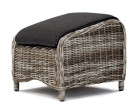 AKS Broadway Hocker Polyrattan Kunstoffgeflecht Aluminium sand 55x50x37 cm
