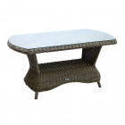 AKS Broadway Kaffeetisch Polyrattan Aluminium nature pine 130x80x65 cm