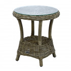 AKS Broadway Beistelltisch Aluminium Polyrattan Kunstoffgeflecht nature pine 50 cm