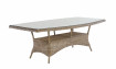 AKS Broadway Diningtisch Polyrattan Aluminium sand 220x120x74 cm