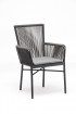 AKS Trenton Diningsessel Aluminium Rope grau 60x57x90 cm