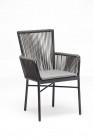 AKS Trenton Diningsessel Aluminium Rope grau 60x57x90 cm