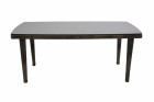 AKS Cleveland Diningtisch Polyrattan/Kunstoffgeflecht grey-shell 180x90x74 cm