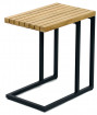 AKS Pearl Beistelltisch Aluminium Teakholz schwarz 45,5x30x49 cm