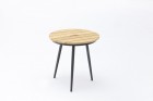 AKS Ward Beistelltisch Alu/Teak, schwarz 50x51 cm