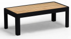 AKS Pearl Loungetisch Aluminium Teakholz schwarz 75x37,5x27,5 cm
