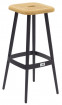 AKS Frisco Barhocker Teakholz Aluminium schwarz 36x36x76 cm