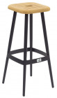 AKS Frisco Barhocker Teakholz Aluminium schwarz 36x36x76 cm