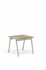 AKS Lucca Beistelltisch Edelstahl HPL Tischplatte natur 51x50x48 cm