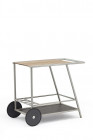 AKS Lucca Rollwagen Edelstahl HPL natur 91x50x73 cm