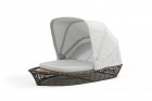 AKS Bellaluna Loungeboot Sonneninsel Polyrattan/Kunstoffgeflecht dunkelgrau