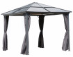 AKS Rimini Pavillon Aluminium Kunststoff grau 300x300 cm