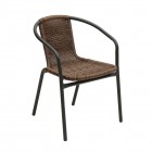 AKS Ravenna Bistrostuhl Polyrattan/Kunstoffgeflecht braun