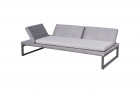 AKS Prato Loungesofa Aluminium Textilen schwarz 190x100x43 cm