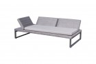 AKS Prato Sofa Alu schwarz, grau