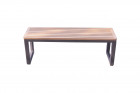 AKS Prato Loungetisch Aluminium Kunstholz Polywood schwarz 100x27,5x33,5 cm