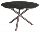 AKS Ballina Tisch Edelstahl HPL Platte, grau, patina rock