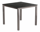 AKS Ballina Diningtisch Edelstahl HPL Tischplatte patina rock 90x90x75 cm