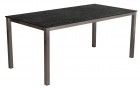 AKS Ballina Tisch Edelstahl HPL Platte, grau patina rock