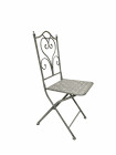 AKS Kentucky Klappstuhl Eisen (Streckmetall) antik grau 50x40x92 cm