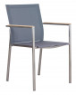 AKS Dundee Diningsessel Edelstahl Textilen grau 57x56x88 cm