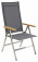 AKS Dundee Klappsessel Edelstahl Textilen grau 72x58x110 cm