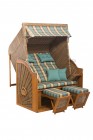 AKS Rostock XL Strandkorb Polyrattan/Kunstoffgeflecht griseum