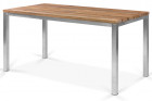 AKS Oxley Diningtisch recyceltes Teakholz Edelstahl natur 180x96x76 cm