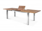 AKS Kappler Ausziehtisch recyceltes Teakholz Edelstahl natur 200-260x100 cm