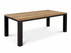 AKS Jobson Diningtisch Alu/Teak schwarz/natur 200x100x78 cm