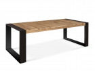 AKS Keelinx Diningtisch Aluminium schwarz Teakholzplatte recycled natur 200x100x76 cm