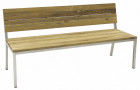 AKS Lancaster Sitzbank recyceltes Teakholz Edelstahl natur 170x59x84 cm
