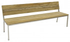 AKS Lancaster Sitzbank recyceltes Teakholz Edelstahl natur 210x59x84 cm