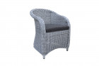 AKS Mariel Loungesessel Polyrattan pear blue, Kissen anthrazit