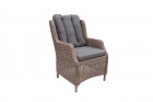 AKS Reno Loungesessel Polyrattan Kunstoffgeflecht braun, Kissen dunkelbraun