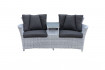 AKS Charlotte Loungesofa Polyrattan/Kunstoffgeflecht pear blue